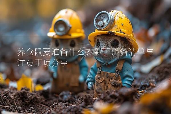 养仓鼠要准备什么？新手必备清单与注意事项分享