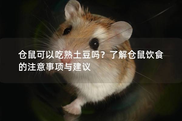 仓鼠可以吃熟土豆吗？了解仓鼠饮食的注意事项与建议
