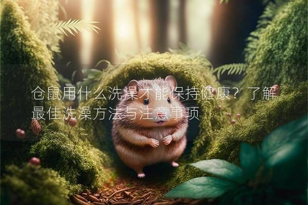 仓鼠用什么洗澡才能保持健康？了解最佳洗澡方法与注意事项