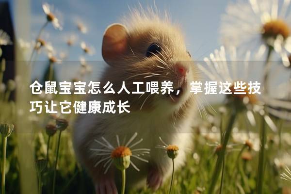 仓鼠宝宝怎么人工喂养，掌握这些技巧让它健康成长