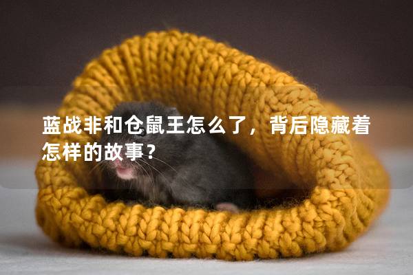 蓝战非和仓鼠王怎么了，背后隐藏着怎样的故事？