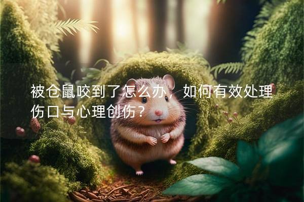 被仓鼠咬到了怎么办，如何有效处理伤口与心理创伤？