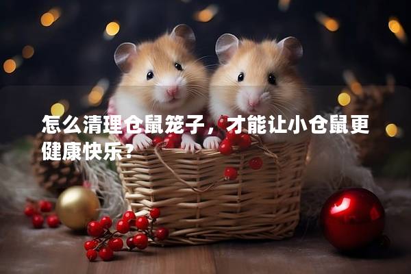 怎么清理仓鼠笼子，才能让小仓鼠更健康快乐？