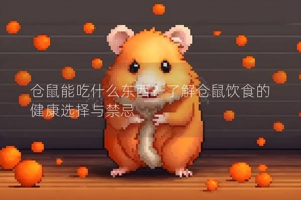 仓鼠能吃什么东西？了解仓鼠饮食的健康选择与禁忌