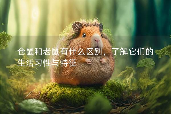 仓鼠和老鼠有什么区别，了解它们的生活习性与特征