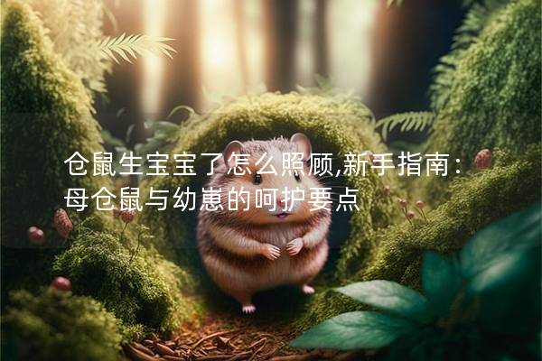 仓鼠生宝宝了怎么照顾,新手指南：母仓鼠与幼崽的呵护要点