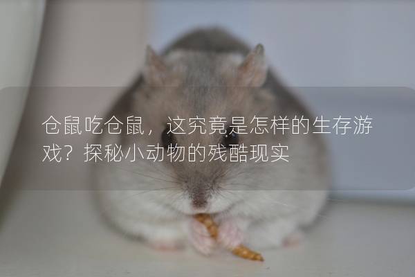 仓鼠吃仓鼠，这究竟是怎样的生存游戏？探秘小动物的残酷现实