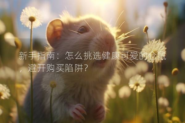 新手指南：怎么挑选健康可爱的仓鼠，避开购买陷阱？