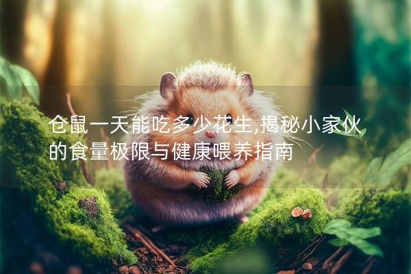 仓鼠一天能吃多少花生,揭秘小家伙的食量极限与健康喂养指南