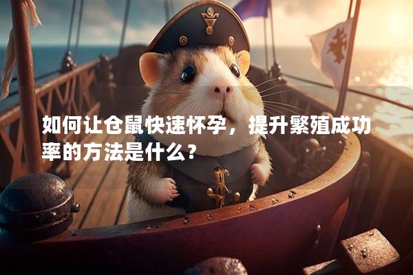 如何让仓鼠快速怀孕，提升繁殖成功率的方法是什么？