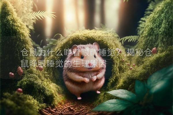 仓鼠为什么睁着眼睛睡觉？,揭秘仓鼠睁眼睡觉的生理原因