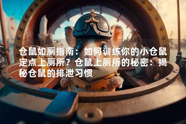 仓鼠如厕指南：如何训练你的小仓鼠定点上厕所？仓鼠上厕所的秘密：揭秘仓鼠的排泄习惯