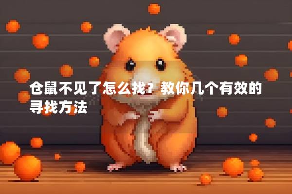 仓鼠不见了怎么找？教你几个有效的寻找方法
