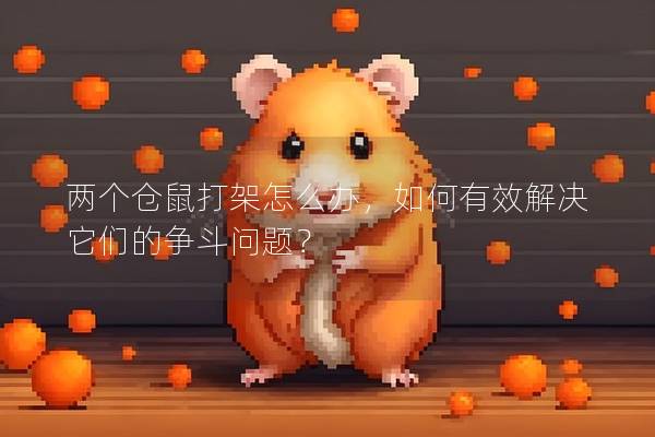 两个仓鼠打架怎么办，如何有效解决它们的争斗问题？
